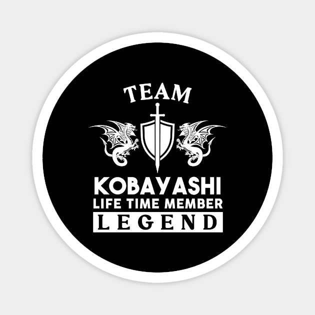 Kobayashi Name T Shirt - Kobayashi Life Time Member Legend Gift Item Tee Magnet by unendurableslemp118